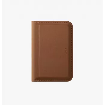 UNIQ Lyden DS magnetische wallet met RFID-bescherming en telefoonstandaard - karamel