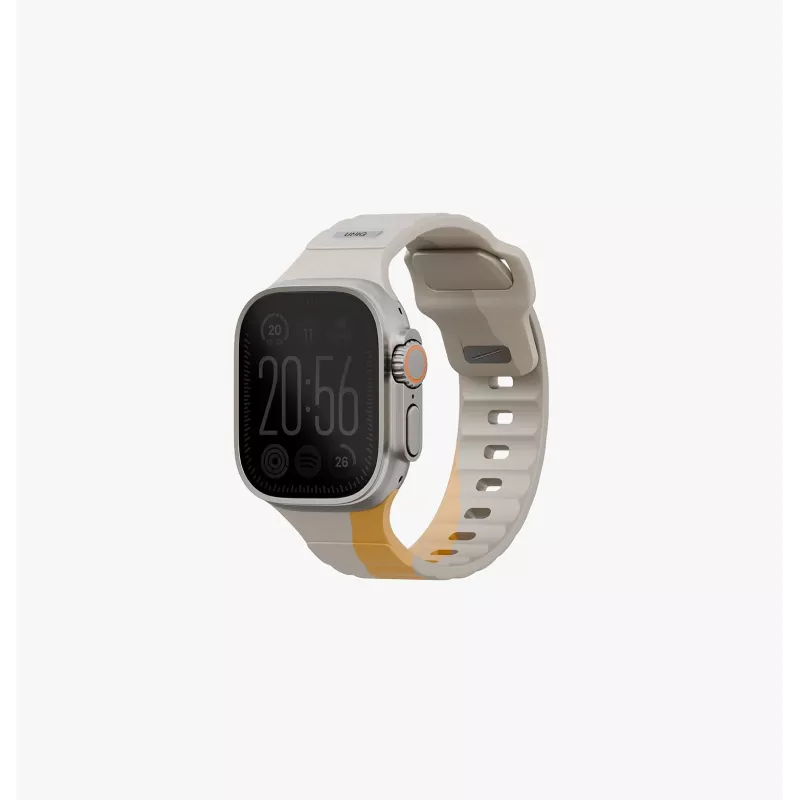 UNIQ Stride De rubberen horlogeband voor Apple Watch 49/46/45/44mm, Storm