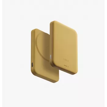 UNIQ Lyden Lexa magnetische powerbank 5000mAh PD USB-C MagSafe, geel