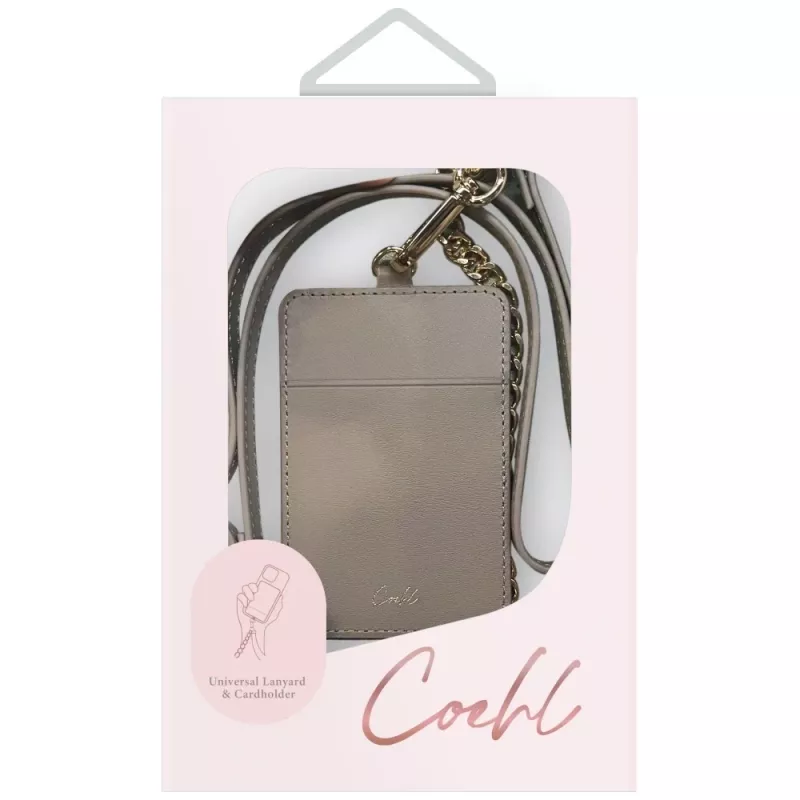 UNIQ Coehl Caryne 3-in-1 universele telefoonkoord met kaartwallet - Pebble