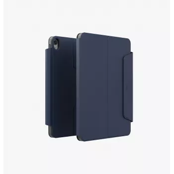 UNIQ Rovus Snapmount magnetisch 360° draaibaar afneembaar hoesje voor iPad 11 A16 (2025) / iPad 10.9 10e gen (2022), Navy Blue