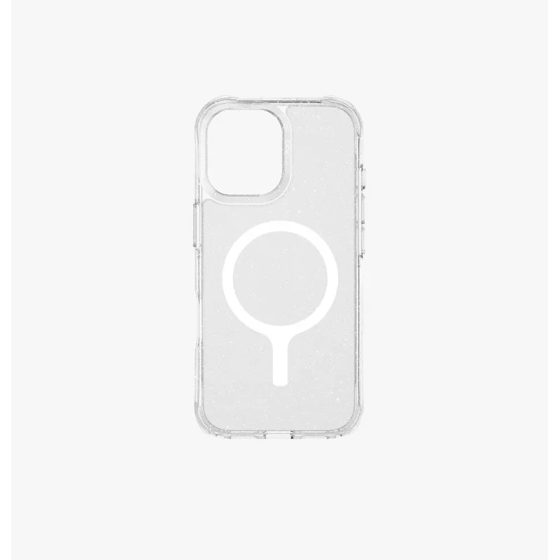 UNIQ LifePro Xtreme MagClick oplaadhoesje voor iPhone 17, transparant glitter