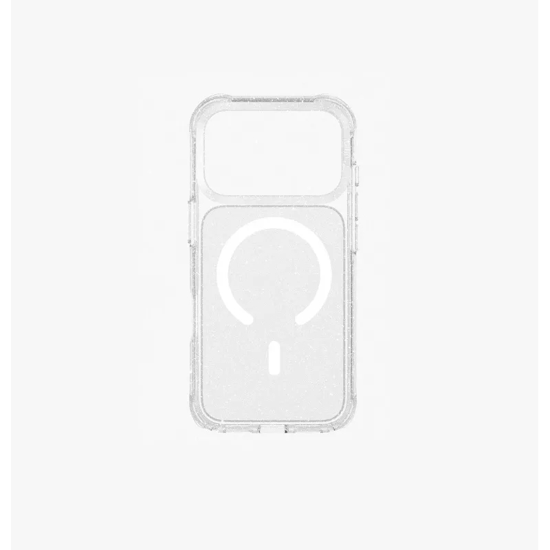 UNIQ LifePro Xtreme MagClick oplaadhoesje voor iPhone 17 Pro, transparant/glitter