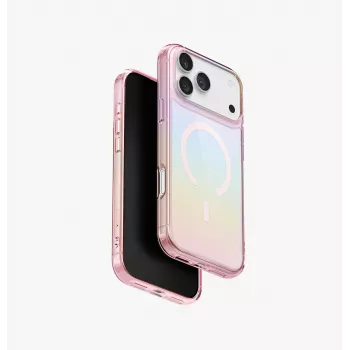 UNIQ Iridescia Case voor Apple iPhone 17 Pro Max, MagClick Charging, Pink Prism