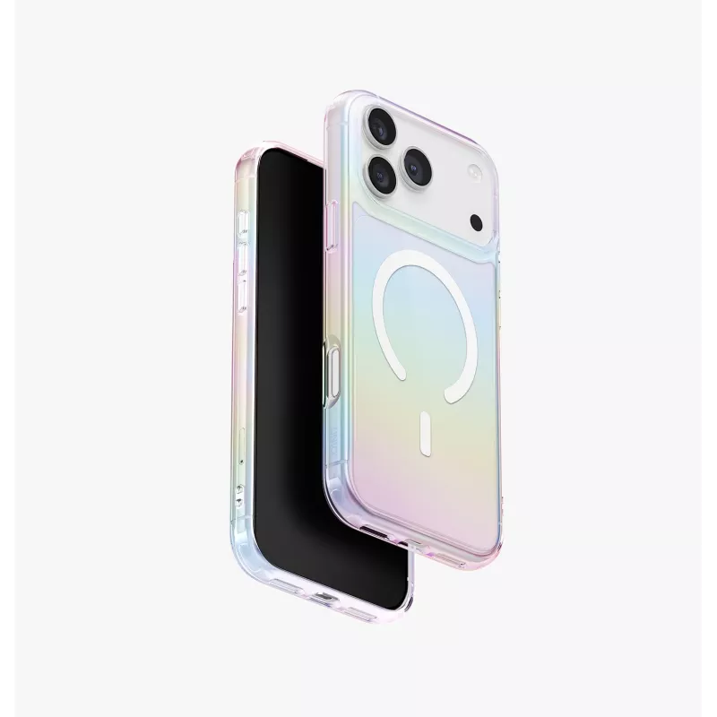UNIQ Iridescia Case voor Apple iPhone 17 Pro Max, MagClick Charging, Pink Prism
