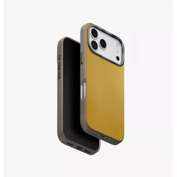 UNIQ Lyden DS Case voor iPhone 17 Pro MagClick Charging geel-grijs