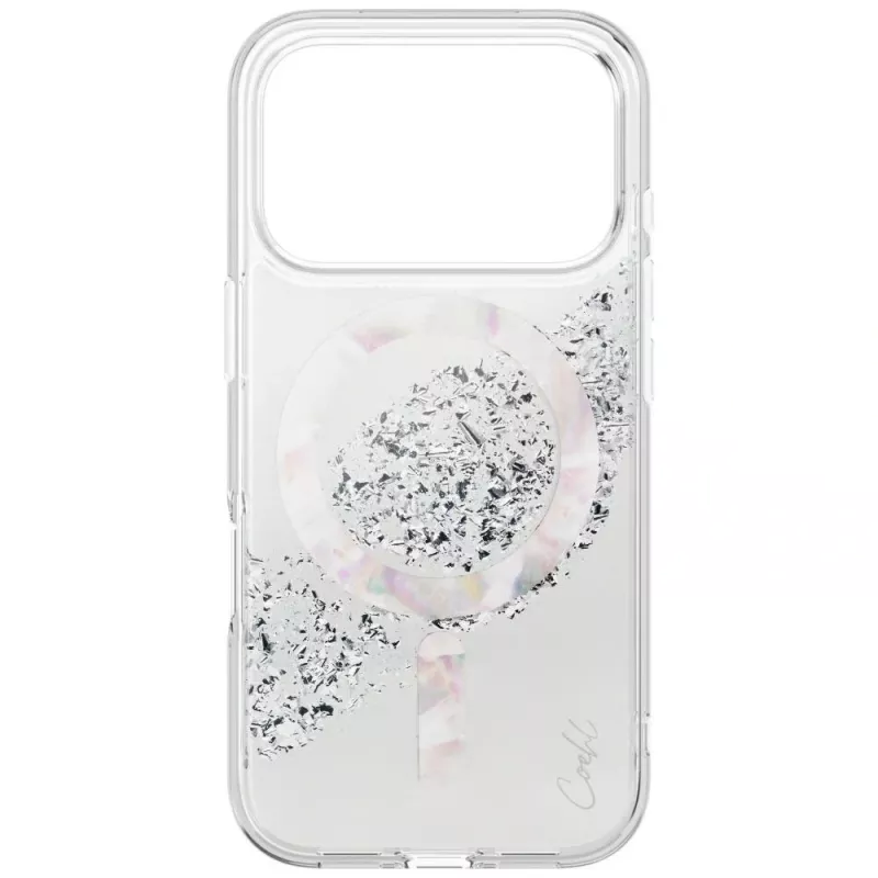 UNIQ Coehl Crystelle hoesje voor Apple iPhone 17 Pro Max Magnetic Charging zilver