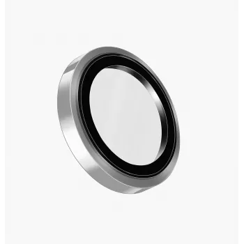 UNIQ Optix Prime cameralensbescherming voor iPhone 17 Pro / 17 Pro Max / 15 Pro / 15 Pro Max met applicator - zilver