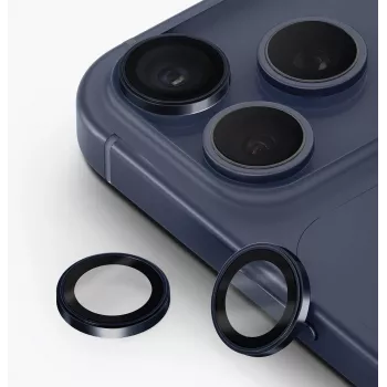 UNIQ Optix Prime cameralensbescherming voor iPhone 17 Pro / 17 Pro Max / 15 Pro / 15 Pro Max met applicator - zilver