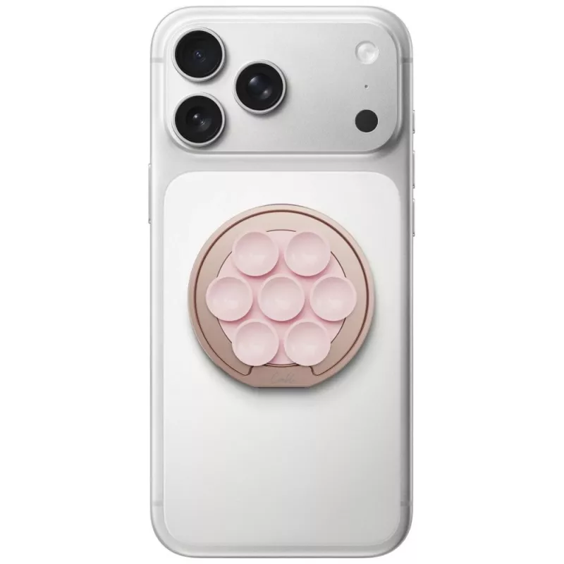 UNIQ Coehl Luna magnetische autohouder met spiegel en zuignap roze
