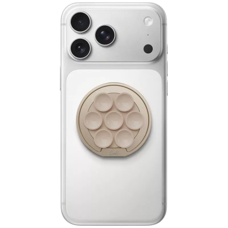UNIQ Coehl Luna magnetische autohouder met spiegel en zuignap - sand