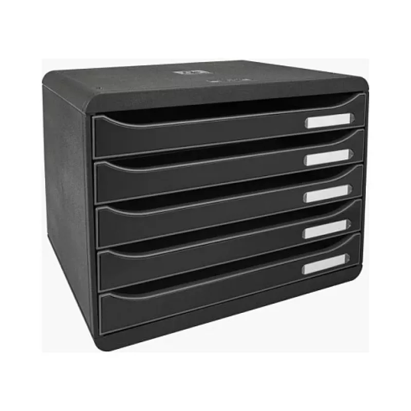 Exacompta BIG-BOX PLUS HORIZON ladebox DIN A4 liggend, 355 x 270 x 271 mm, zwart (308714D)