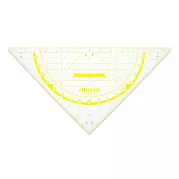 ARISTO geodriehoek 2 set square 80 cm transparant plexiglas