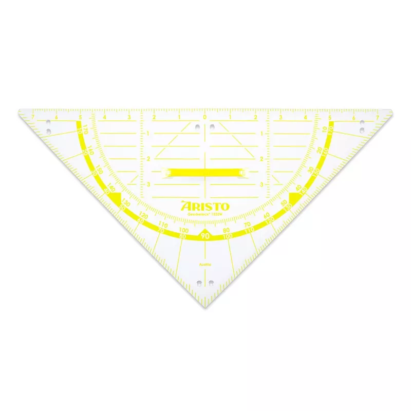 ARISTO geodriehoek 2 set square 80 cm transparant plexiglas