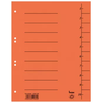 Bene 100 Trennblätter oranje