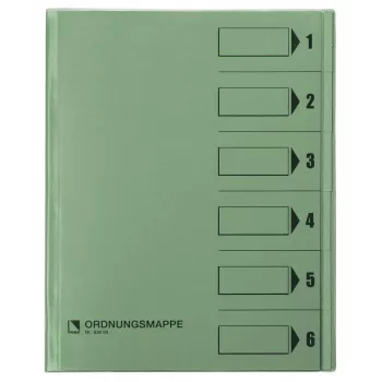 Bene organizer map 6 vakken groen A4