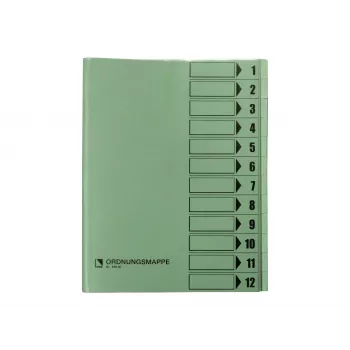 Bene organizer map 12 vakken groen A4