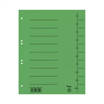 Bene documenttabbladen 98300GN DIN A4 karton groen 50 vellen