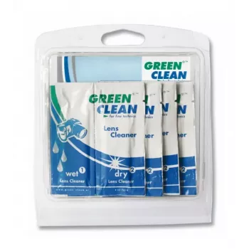 GREEN CLEAN Wet & Dry Cleaning Wipes Set - 10 packs (20 doekjes) voor beeldschermen, LCD, LED, plasma, TFT, laptops, tablets, smartphones, monitors - alcoholvrij, streeploos, antistatisch