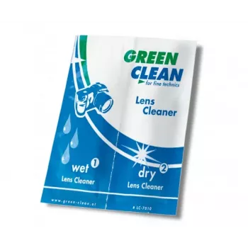 GREEN CLEAN Wet & Dry Cleaning Wipes Set - 10 packs (20 doekjes) voor beeldschermen, LCD, LED, plasma, TFT, laptops, tablets, smartphones, monitors - alcoholvrij, streeploos, antistatisch