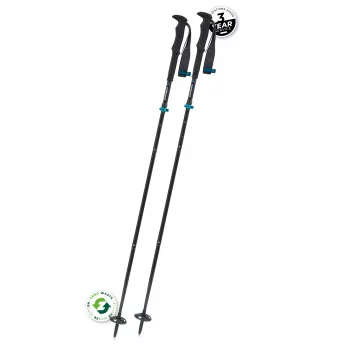 Komperdell FX L Carb Vario Approach Opvouwbare trekkingstokken, 4-delig aluminium 7075-T6 en carbon, FX Lite opvouwmechanisme, Powerlock 3.0