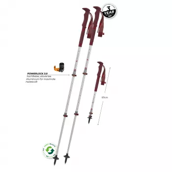 Komperdell Explorer Zero Compact Trekkingstokken - Malbec