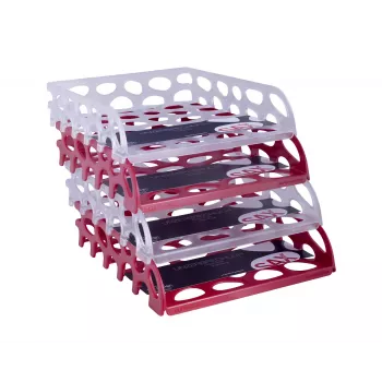 SAX Voronoi documentenbak rood DIN C4