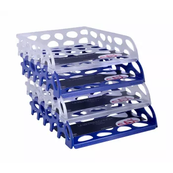 Sax briefbak Voronoi blauw DIN C4 documentenbak