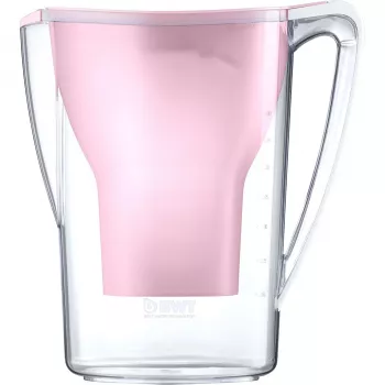 BWT Aqualizer Home 125557844 roze waterfilterkan met 1 magnesium gemineraliseerde waterfilterpatroon
