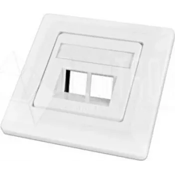 Wirewin keystone blindplaat voor 2 modules, inbouw, schakelmateriaal-compatibel, RAL9010 zuiverwit