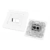 Wirewin keystone blindplaat voor 2 modules, inbouw, schakelmateriaal-compatibel, RAL9010 zuiverwit