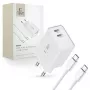 Tech-Protect C35W 2-poorts USB-C oplader wit