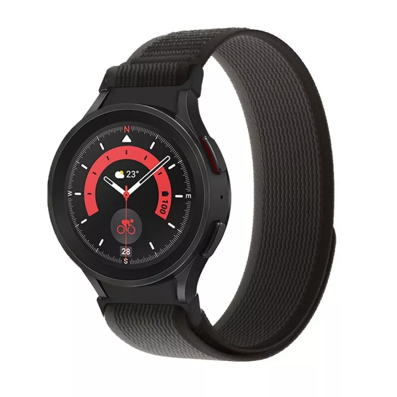 TECH-PROTECT nylon Samsung Galaxy Watch 4 / 5 / 5 Pro / 6 / 7 / FE zwart/oranje