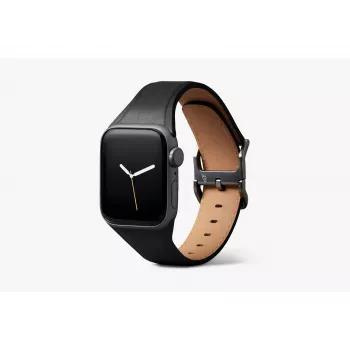 Bellroy Classic Leather Band voor Apple Watch, zwart, 40mm, 41mm, 38mm, 42mm (Serie 10/11)