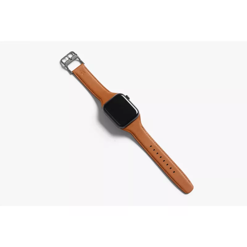 Bellroy Classic Leather Band voor Apple Watch, bruin, 42mm, 44mm, 45mm, 46mm, 49mm
