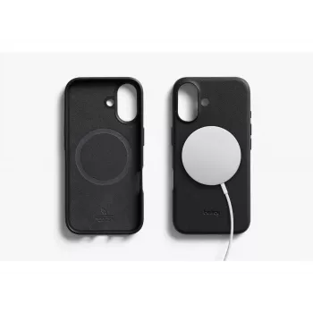 Bellroy Leather Case voor iPhone 16, zwart