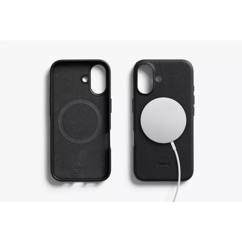 Bellroy Leather Case voor iPhone 16, zwart