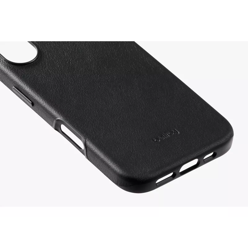 Bellroy Leather Case voor iPhone 16, zwart