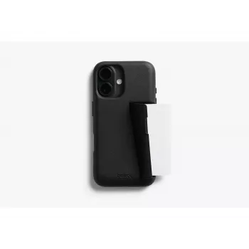 Bellroy Leather Card Case voor iPhone 16, zwart