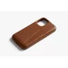 Bellroy Leather Card Case voor iPhone 16 Plus, bruin
