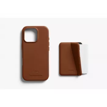 Bellroy Leren Hoes met Magneetportemonnee voor iPhone 16 Pro, Bruin