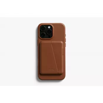 Bellroy lederen hoes met magnetische wallet voor iPhone 16 Pro Max, bruin