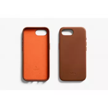 Bellroy Leather Case voor iPhone 16e, bruin