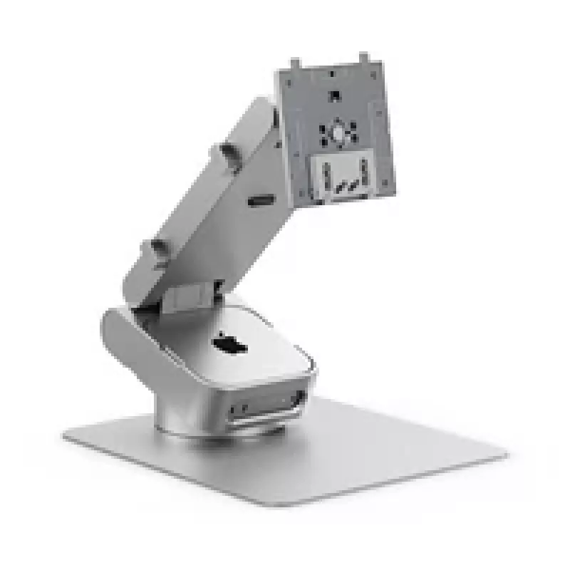 ALOGIC ASPEKT Omni Fold standaard voor Mac Mini en 32 inch monitor zilver