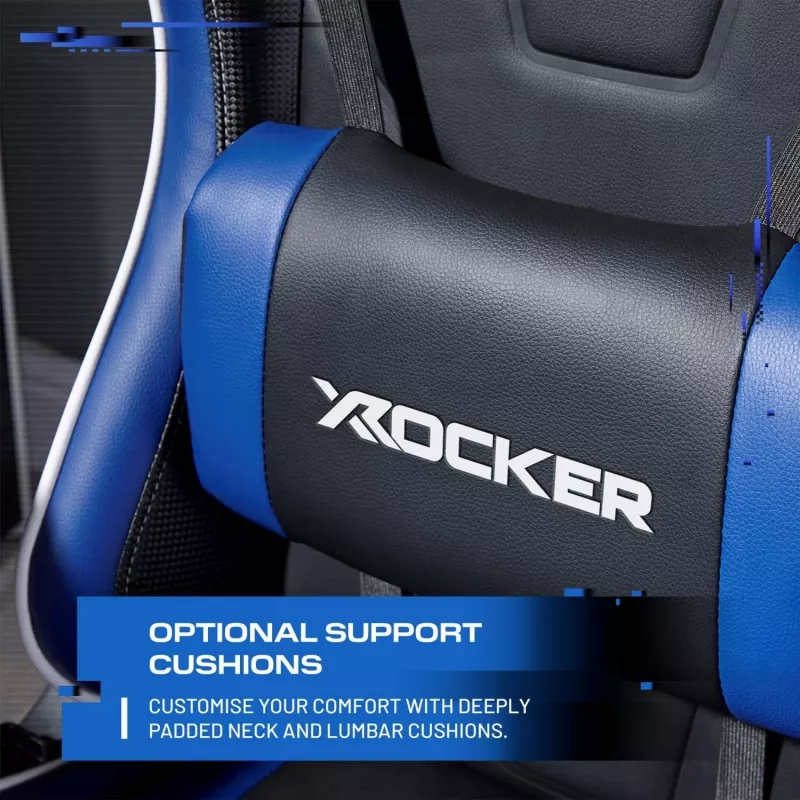 X Rocker Agility eSports gamingstoel blauw/zwart