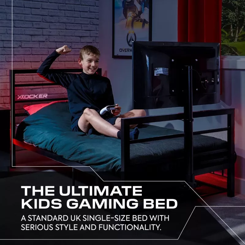 XROCKER gaming eenpersoonsbed zwart
