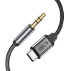 TECH-PROTECT ULTRABOOST USB-C naar 3,5 mm mini-jack audiokabel 100 cm zwart
