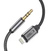 TECH-PROTECT UltraBoost Lightning naar AUX mini-jack 3.5mm kabel 100cm zwart