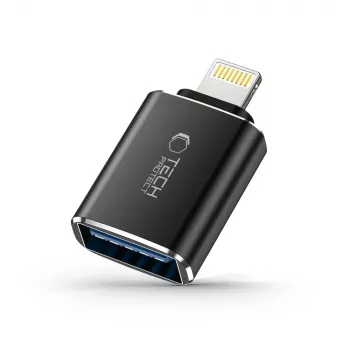 TECH-PROTECT ULTRABOOST adapter Lightning naar USB OTG zwart