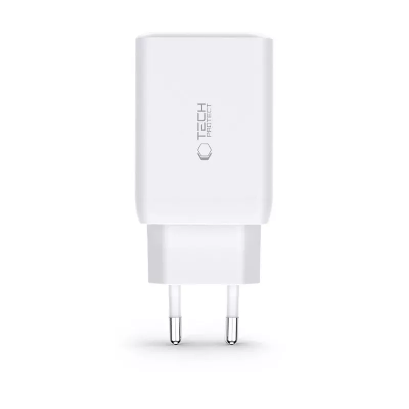 TECH-PROTECT C65W 3-poorts netwerkoplader PD 65W / QC3.0 zwart